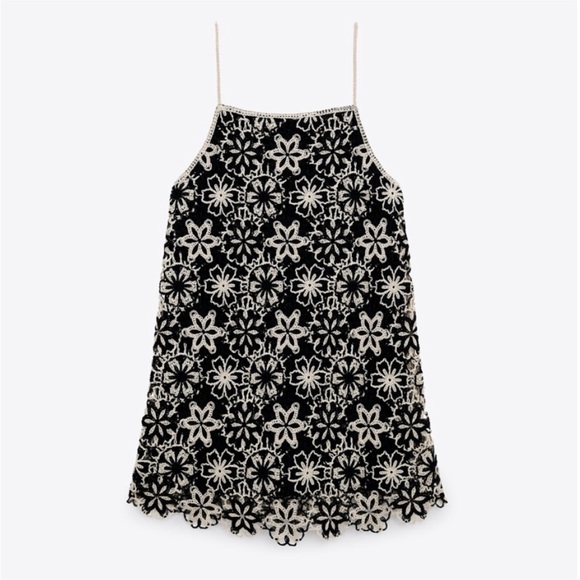 Zara Dresses & Skirts - Zara crochet mini dress